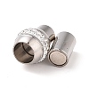 304 Stainless Steel Magnetic Clasps with Glue-in Ends STAS-E054-1-2