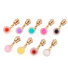9Pcs 9 Colors Round Alloy & Resin Zipper Sliders HJEW-TAC0077-2