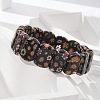 Handmade Millefiori Lampwork Beaded Stretch Bracelets for Men Women BJEW-G738-01A-02-3