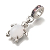 Rack Plating Alloy Rhinestone European Dangle Charms FIND-H005-45P-03-2