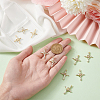 10Pcs Brass Clear Cubic Zirconia Pendants FIND-BC0004-29-3