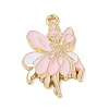 Golden Plated Alloy Eanaml Pendants PALLOY-S184-04G-A-1
