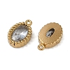 Ion Plating(IP) 304 Stainless Steel Micro Pave Cubic Zirconia Charms STAS-K256-19G-03-2
