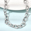 9MM 304 Stainless Steel Textured Cable Chain Necklaces for Women Men SA-CBA37BC-19P-2