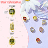 10Pcs 7 Colors Golden Plated Brass Pave Cubic Zirconia Connector Charms KK-CJ0002-27-2