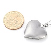 Anti-Tarnish 304 Stainless Steel Heart Locket Pendant Cable Chain Necklaces for Women NJEW-M050-04E-P-5