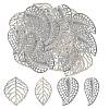 60Pcs 2 Styles Iron Leaf Ornaments AJEW-GF0012-11A-1