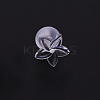 Tiny Resin Flower Stud Earrings with Ear Nut for Women EJEW-WH0012-003B-1