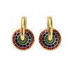 304 Stainless Steel Enamel Hoop Earrings LS-EJEW-Q040-01A-G-2