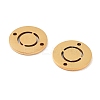 PVD Vacuum Plating 201 Stainless Steel Hollow Flat Round Links FIND-R149-03O-G-2