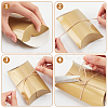 24Pcs Pillow Foldable Creative Christmas Paper Candy Box with Cord CON-WH0089-06-4