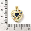 Rack Plating Brass with Cubic Zirconia Pendants KK-Z086-15G-04-3