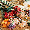 Chrysanthemum Potted Flowers Building Blocks DIY-B019-13-6
