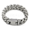 304 Stainless Steel Cuban Link Chain Bracelets for Men BJEW-B102-06P-1