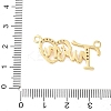 Brass Micro Pave Clear Cubic Zirconia Links KK-D357-03A-G-3