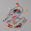 Candy Color Resin Bear Charms Wallet Keychains AJEW-WH0020-92P-1
