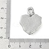 Brass Enamel Micro Pave Cubic Zirconia Pendants KK-U043-11P-01-3