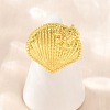 Ocean Brass Cuff Open Rings KK-CBA5A76-04G-03-1