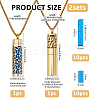 2Pcs 2 Styles Stainless Steel Perfume Bottle Necklaces NJEW-FH0001-29A-2