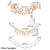 3Pcs 3 Styles Alloy Chain for DIY Keychains MOBA-AR0001-01-2