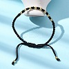 Polyester Cord Braided Bead Bracelets for Women BJEW-L698-03G-01-3