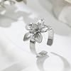 304 Stainless Steel Cuff Open Rings WGEE61C-02-1