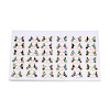 Butterfly Brass Natural Pearl Stud Earrings PEAR-N020-06U-4