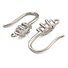Brass Pave Clear Cubic Zirconia Earring Hooks KK-R149-20P-2