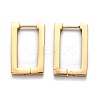 304 Stainless Steel Rectangle Huggie Hoop Earrings STAS-J033-10B-G-2