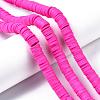 Flat Round Handmade Polymer Clay Beads CLAY-R067-10mm-31-3