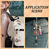 5Pcs 5 Colors Teachers' Day Wooden Keychains AJEW-SP0001-41B-5