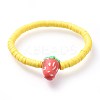 Eco-Friendly Handmade Polymer Clay Beads Kids Stretch Bracelets BJEW-JB04613-M-2