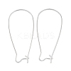 Brass Hoop Earrings Findings Kidney Ear Wires KK-EC221-NFS-NF-1