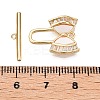 Brass Micro Pave Clear Cubic Zirconia Toggle Clasps KK-N254-162G-4
