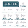 60 Sets 6 Style Star & Flower & Bowknot & Heart & Clover & Ball Tiny Resin Stud Earrings with Ear Nut for Women EJEW-BG0001-01-4