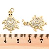 Brass Pave Clear Cubic Zirconia Pendants KK-U009-12A-G-3