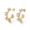 PVD Vacuum Plating 304 Stainless Steel Stud Earrings EJEW-D095-17G-1