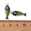 304 Stainless Steel Enamel Pendants STAS-H475-07G-3