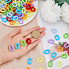 SUPERFINDINGS 280Pcs 7 Colors Acrylic Linking Rings OACR-FH0001-043-3