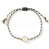 Brass Enamel Bead Braided Bead Bracelets AG3101-4-1