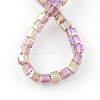 Electroplate Glass Beads Strands EGLA-R030-8x8mm-15-2