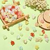 300Pcs 6-Petal Imitation Jelly Acrylic Bead Caps JACR-CJ0001-02-5
