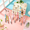 6Pcs 6 Styles Printed Plastic Ball-Point Pen AJEW-TA0001-82-7