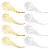 8Pcs 2 Colors Brass Filigree Big Pendants KKC-TA0001-07-3
