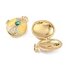 Brass Enamel Locket Pendants KK-F923-01G-3