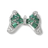 Brass Micro Pave Cubic Zirconia Pendants with Glass KK-U052-27P-02-1
