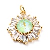 Brass Micro Pave Cubic Zirconia Pendants ZIRC-O044-21A-G-2