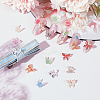 120Pcs 12 Colors Butterfly Resin Nail Art Cabochons MRMJ-HY0001-39-2