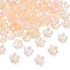 60G Baking Paint Transparent Glass Bead Caps DGLA-YW0001-63L-1