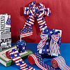 4 Rolls 4 Colors Independence Day Polyester Printed Wired Ribbon OCOR-PH0005-48-5